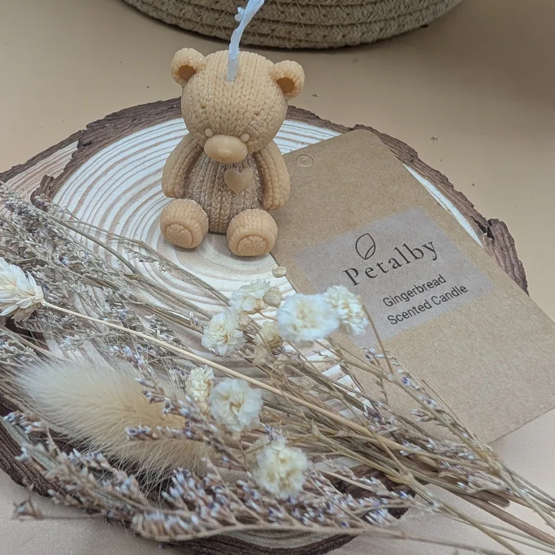 Bear Candle - Gingerbread