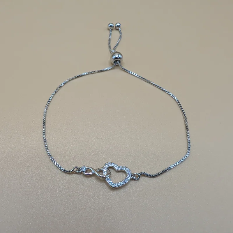 Heart & infinity Bracelet — 925 Silver