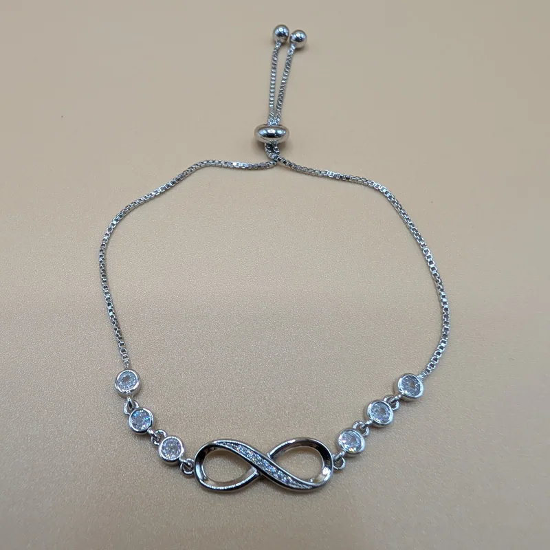 Infinity & CZ bracelet — 925 Silver