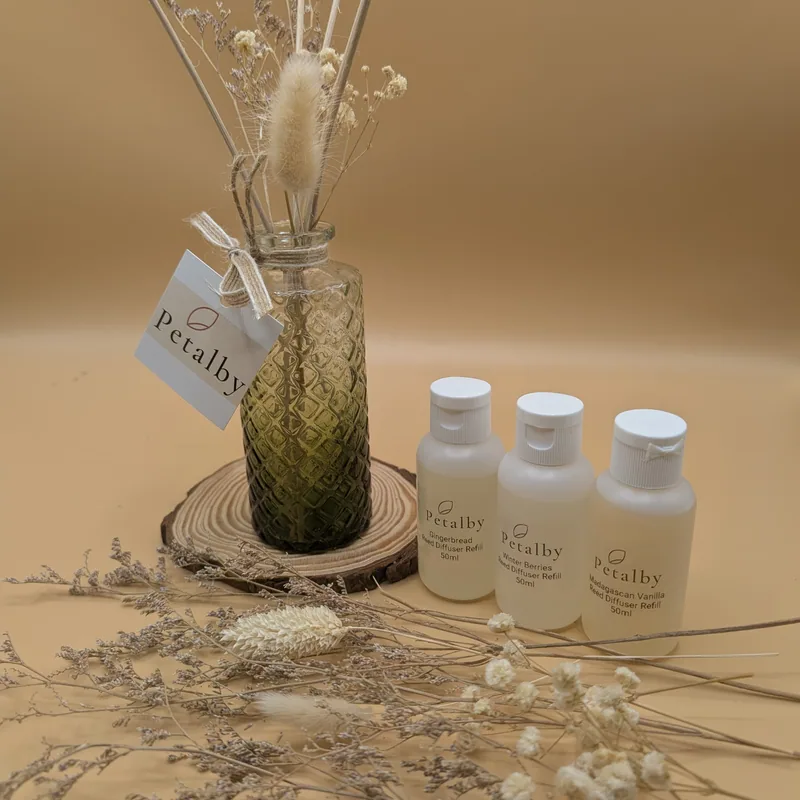 Reed Diffuser & 3 refills gift Set — Petalby