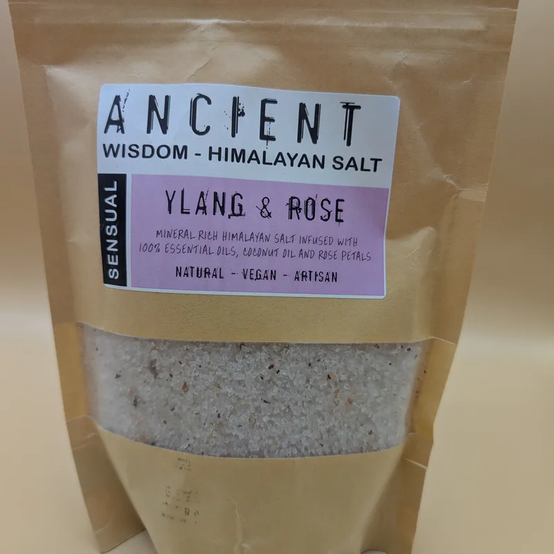 Ylang & Rose Sensual Bath Salts 500g — Ancient Wisdom